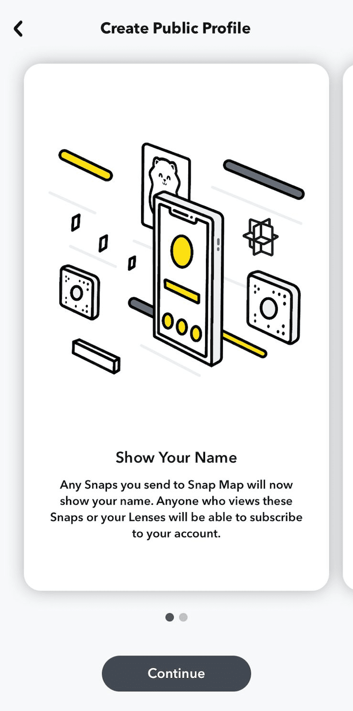 montrer votre nom sur Snapchat
