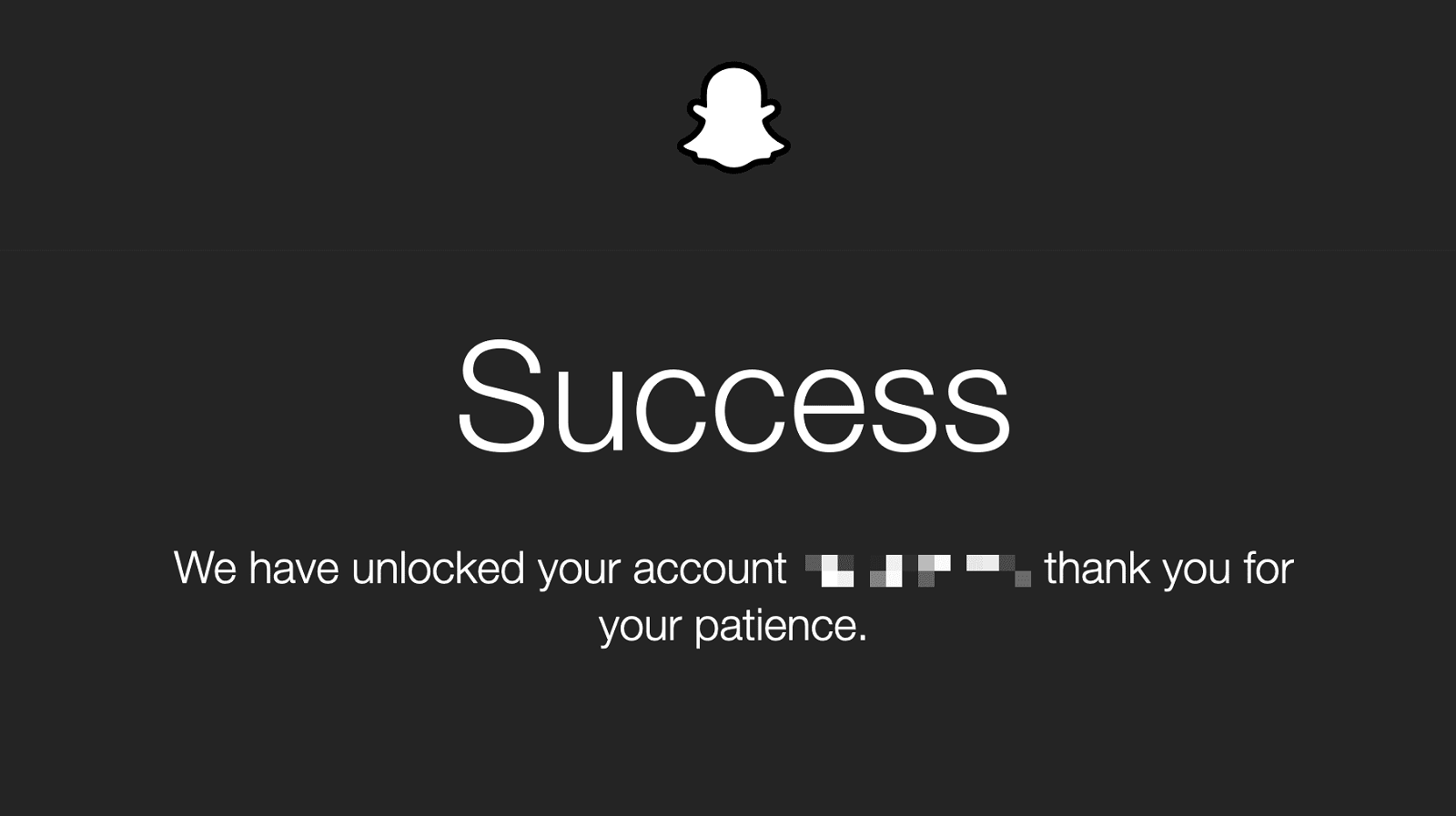 vous avez déverrouillé votre compte Snapchat