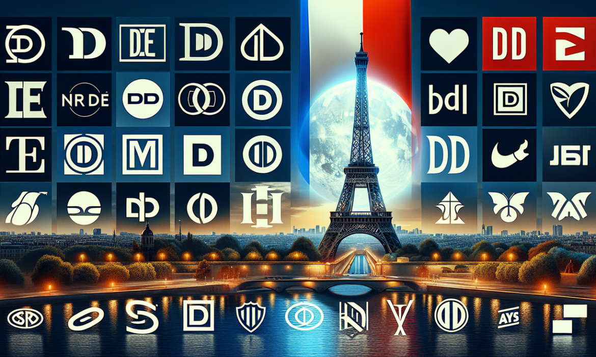Marque Française en D - Top 20 marques françaises commençant par D, avec la Tour Eiffel en arrière-plan et des couleurs tricolores.
