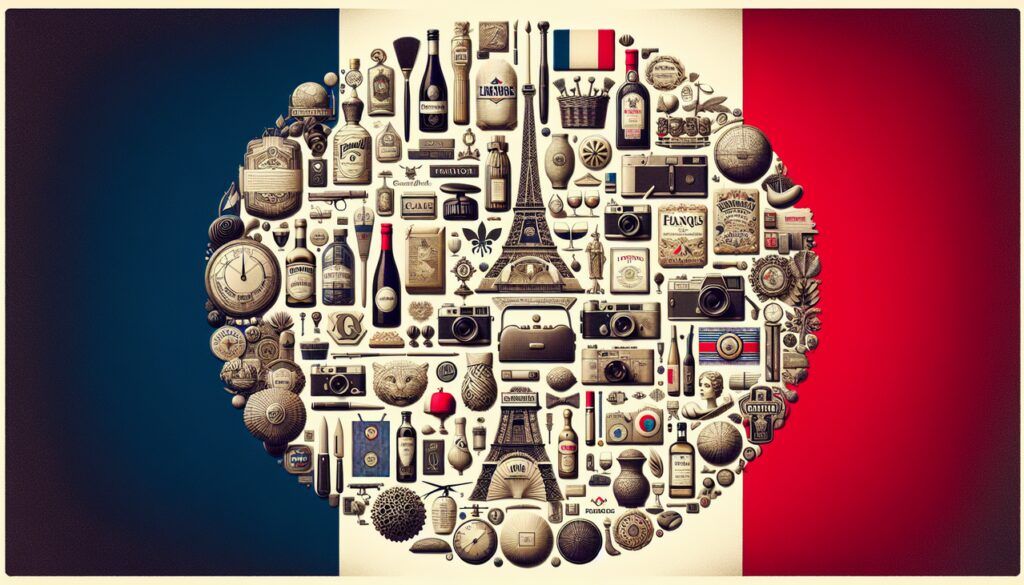 Marque française en Q - Collage vintage des 20 meilleures marques françaises commençant par la lettre Q.