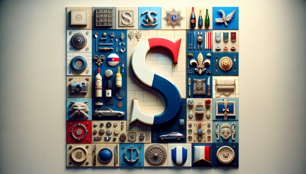 Marque Française en S, symbole de prestige et d'élégance.