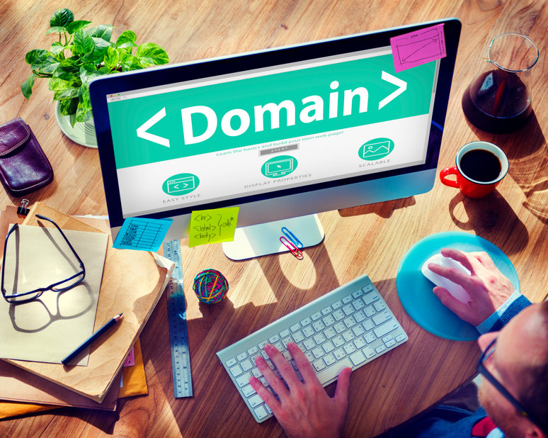 Digital Online Domain Internet Web Hosting Working Concept