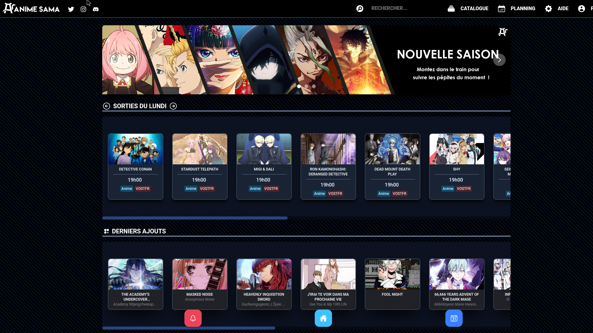 Capture d'écran Anime Sama