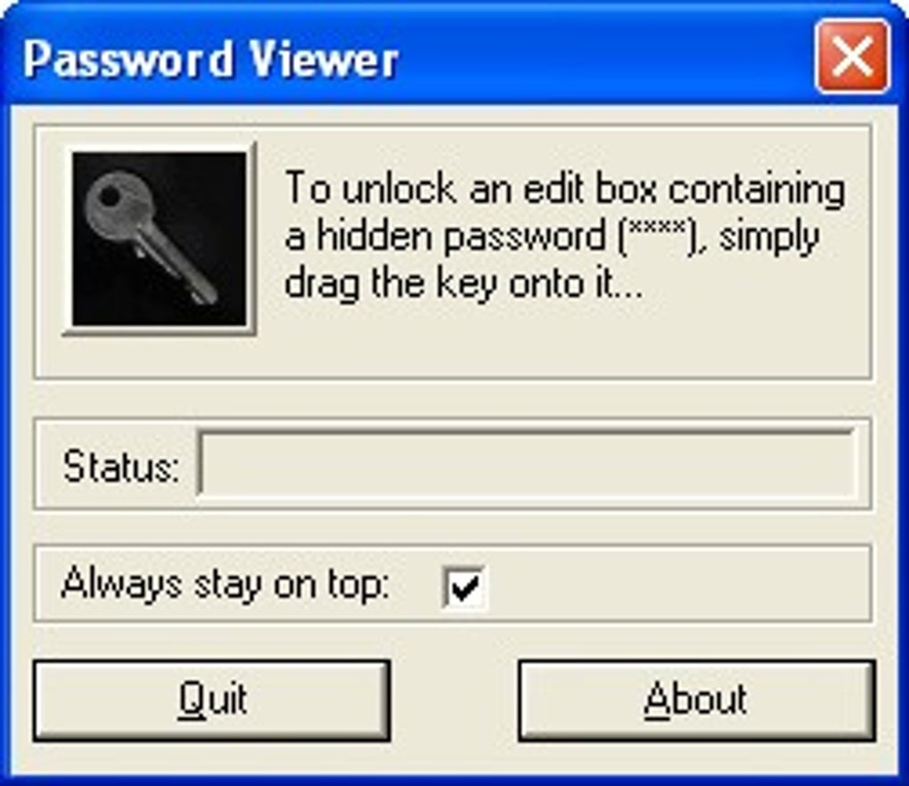 Illustration d'un logiciel Password Viewer pour afficher les mots de passe masqués