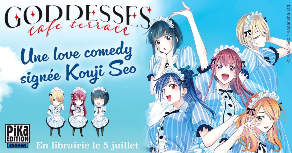 Couverture du manga The Goddesses' Café Terrace de Kouji Seo publié chez Pika Edition
