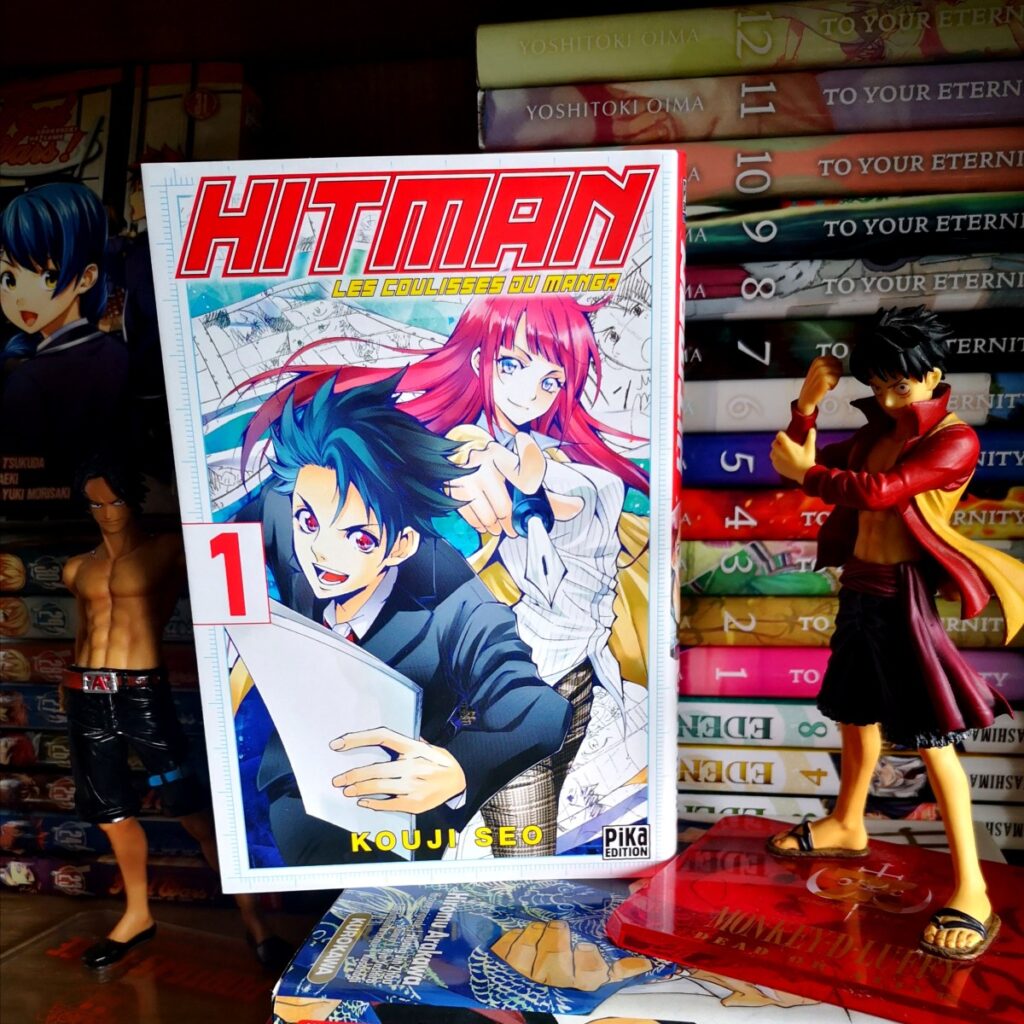 Couverture du manga Hitman de Kouji Seo mettant en avant l'univers de l'édition japonaise