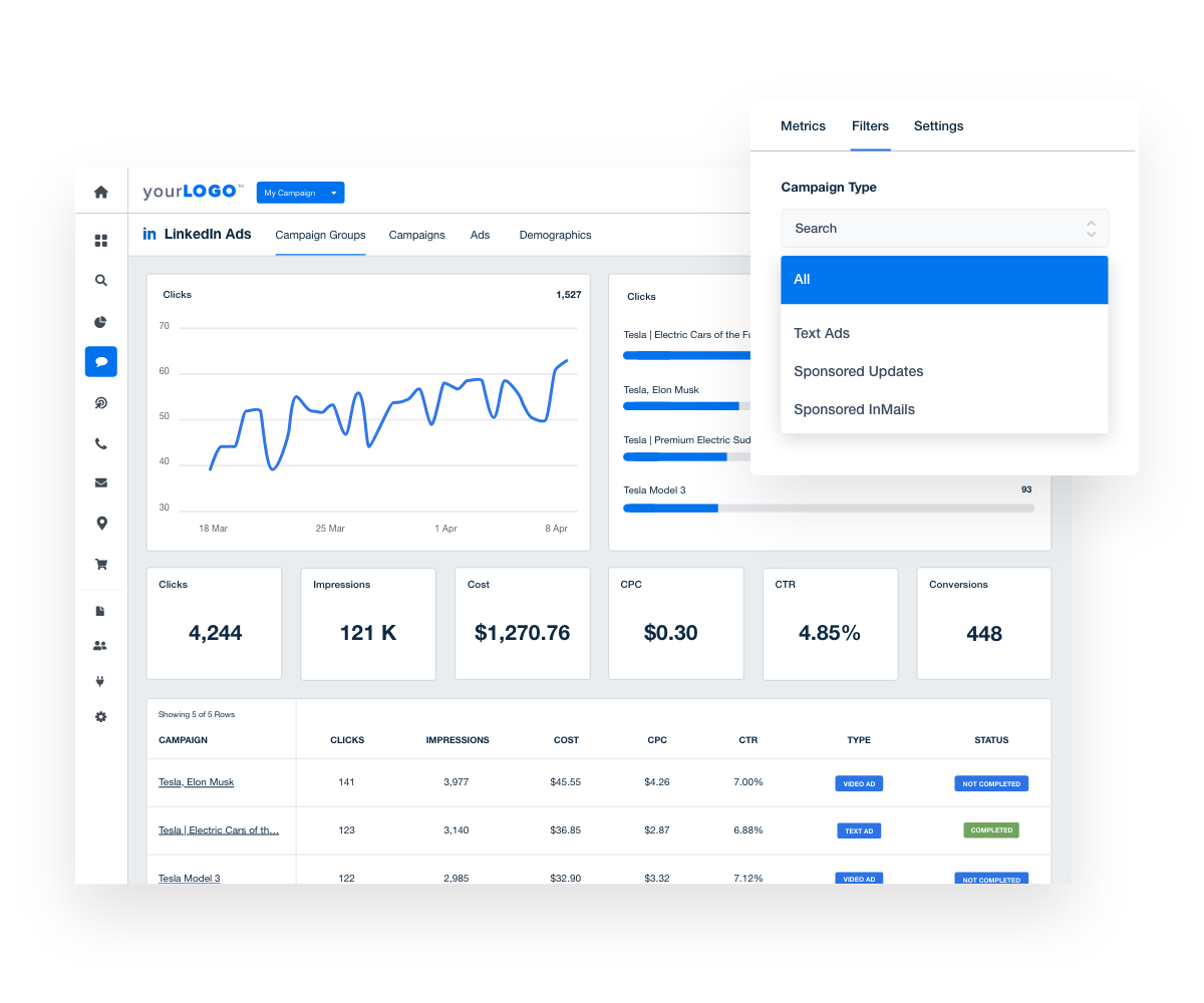 Interface outil SEO