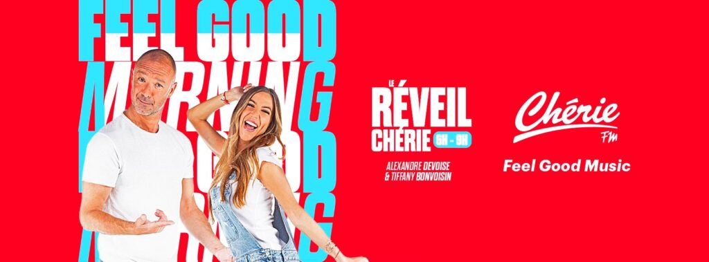 Campagne publicitaire sur Chérie FM avec visuel de communication radio