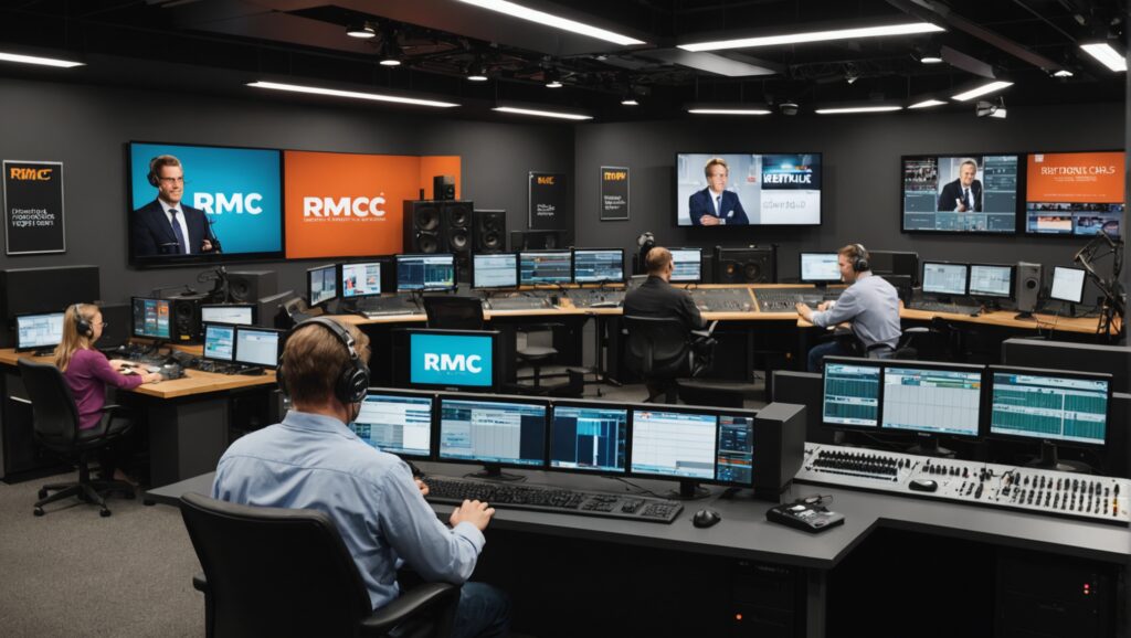 Illustration du coût d'une publicité radio sur RMC avec un micro et une grille tarifaire