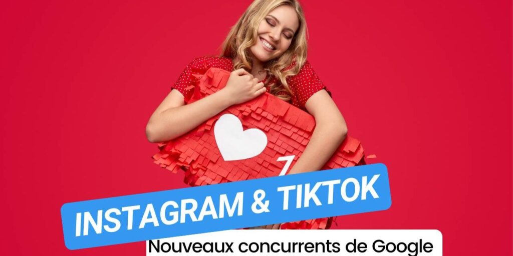Illustration du rôle de TikTok et Instagram comme nouveaux moteurs de recherche face à Google