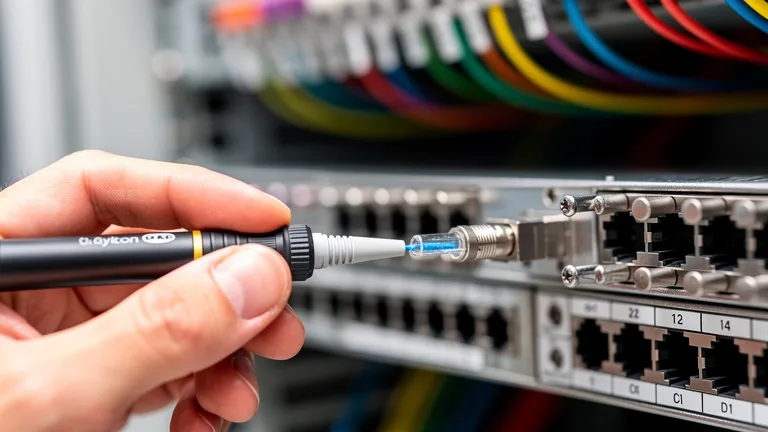 nettoyage d’un connecteur fibre optique