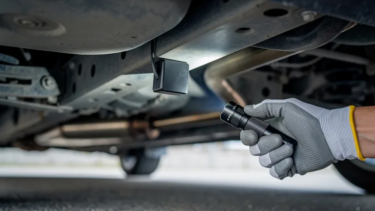 Traceur discret sous une voiture
