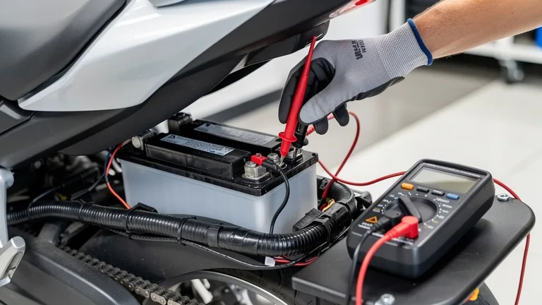 Mesure de tension sur batterie moto
