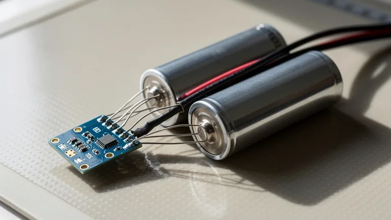 BMS relié à deux cellules Li-ion